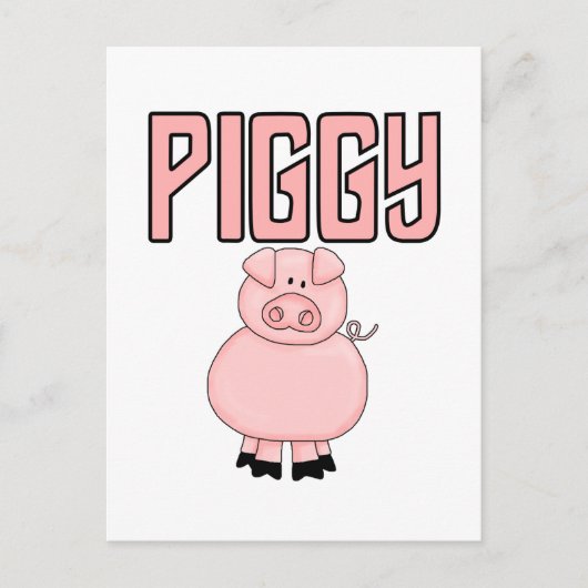 De T-shirts en de Giften van Piggy Briefkaart (Voorkant)