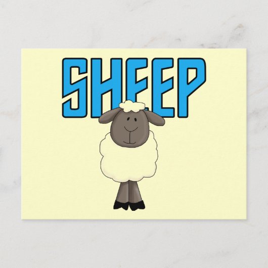 De T-shirts en de Giften van schapen Briefkaart (Voorkant)