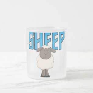 De T-shirts en de Giften van schapen Matglas Koffiemok