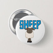 De T-shirts en de Giften van schapen Ronde Button 5,7 Cm (Voorkant /achterkant)