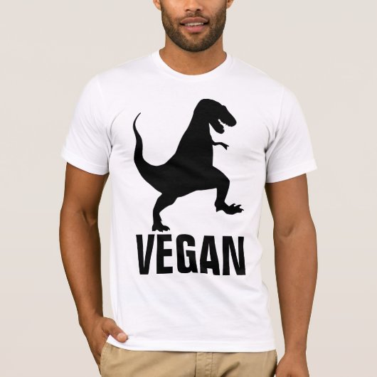 De t-shirts van de DINOSAURUS van de VEGANIST (Voorkant)