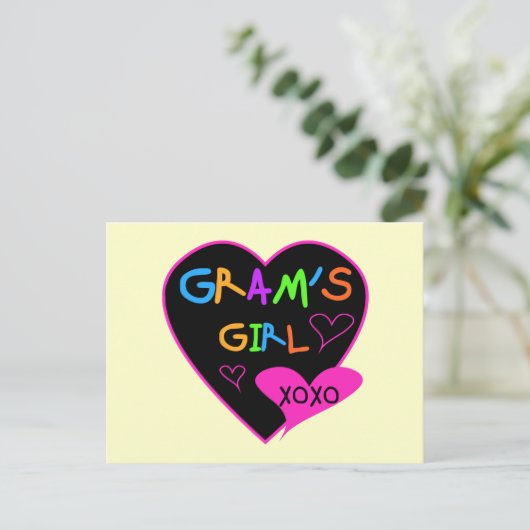 De T-shirts van de Douane van het Meisje van het Briefkaart (Staand voorkant)