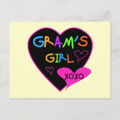 De T-shirts van de Douane van het Meisje van het Briefkaart (Voorkant)