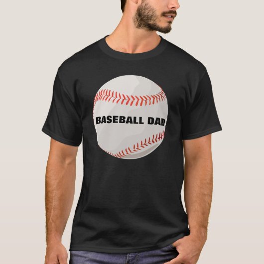 De T-shirts van de Papa van het honkbal (Voorkant)