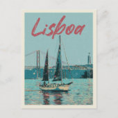 De Taag van Lissabon en de brug Portugal Briefkaart (Voorkant)