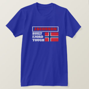 De "taaie" en Noorse Vlag gebouwde van de Fjord T-shirt