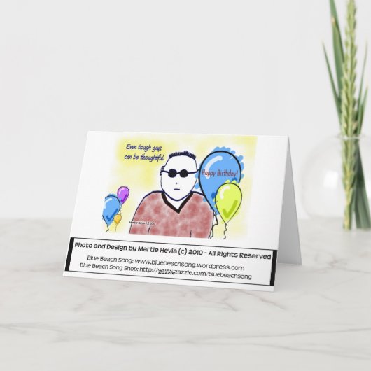 De taaie Kaart van de Kerel van de "Gelukkige (Achterkant)