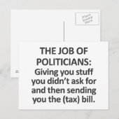 De taak van politici briefkaart (Voorkant / Achterkant)