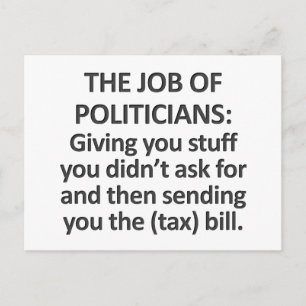 De taak van politici briefkaart