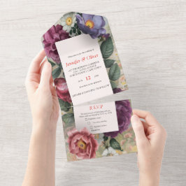De taal van bloemen, alles in één uitnodiging