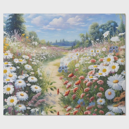 de taal van bloemen cadeaupapier (Vlak)