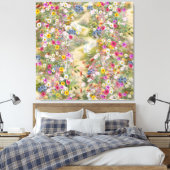 de taal van bloemen canvas afdruk (Insitu (Slaapkamer))