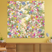 de taal van bloemen canvas afdruk (Insitu (Woonkamer))