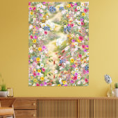 de taal van bloemen canvas afdruk (Insitu (Woonkamer))