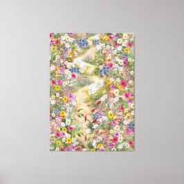 de taal van bloemen canvas afdruk