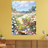 de taal van bloemen canvas afdruk (Insitu (Woonkamer))