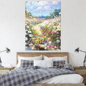 de taal van bloemen canvas afdruk (Insitu (Slaapkamer))