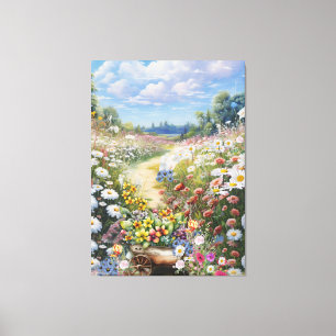 de taal van bloemen canvas afdruk
