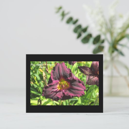 De taal van bloemen Donkere dag lieveling briefkaa Briefkaart (Staand voorkant)