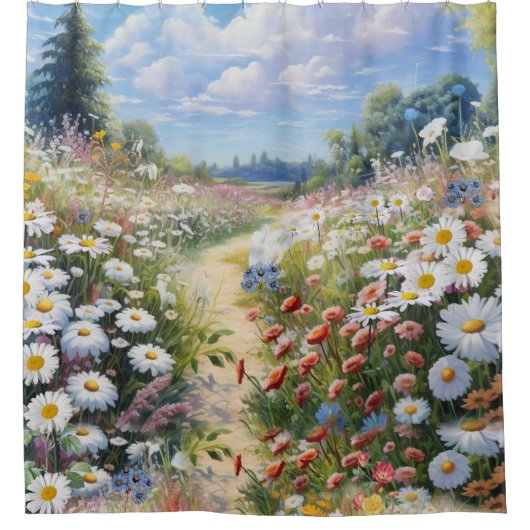 de taal van bloemen douchegordijn (Voorkant)