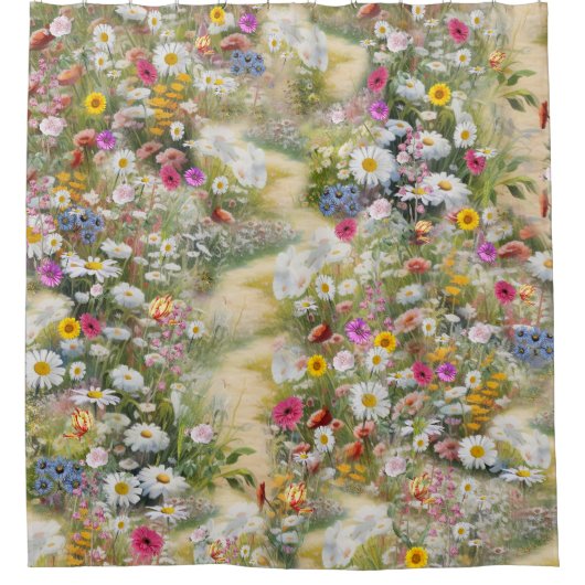 de taal van bloemen douchegordijn (Voorkant)