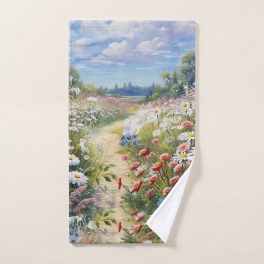 De taal van de bloemen bad handdoek (Handdoek)