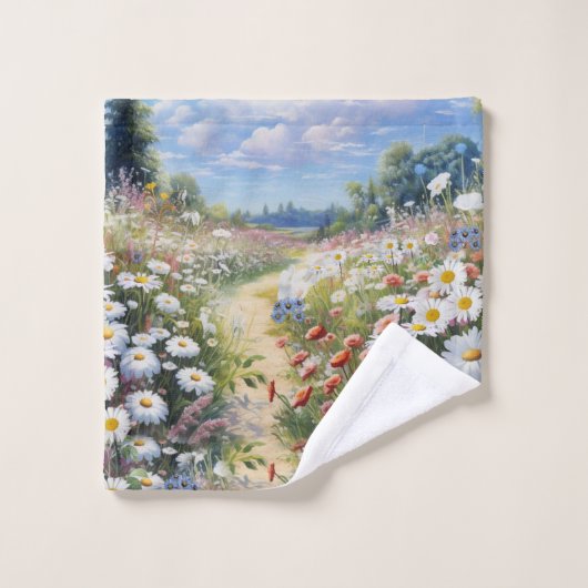 De taal van de bloemen bad handdoek (Wasdoekje)