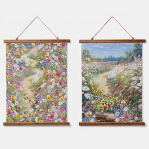 De taal van de bloemen hangend wandkleed