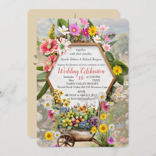 De taal van de bloemen kaart (Voorkant / Achterkant)