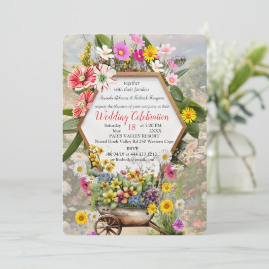 De taal van de bloemen kaart (Staand voorkant)