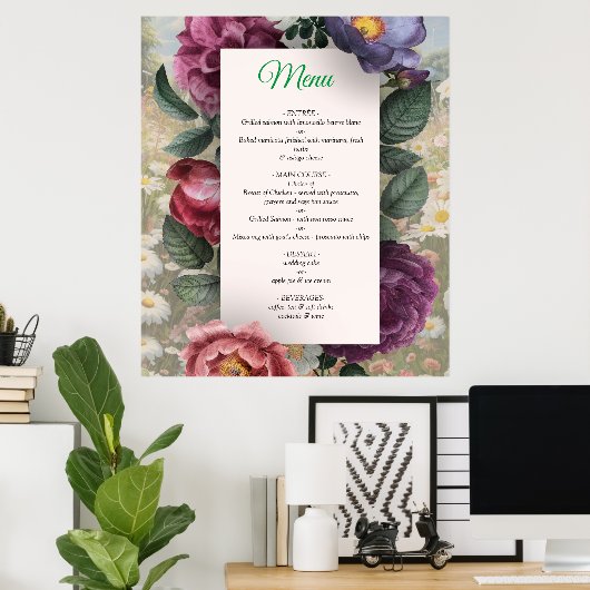 De taal van de bloemen poster (Thuiskantoor)