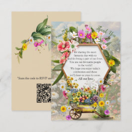 De taal van de bloemen RSVP kaartje