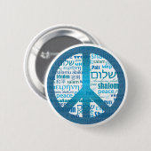 De Taal van de vrede Ronde Button 5,7 Cm (Voorkant /achterkant)