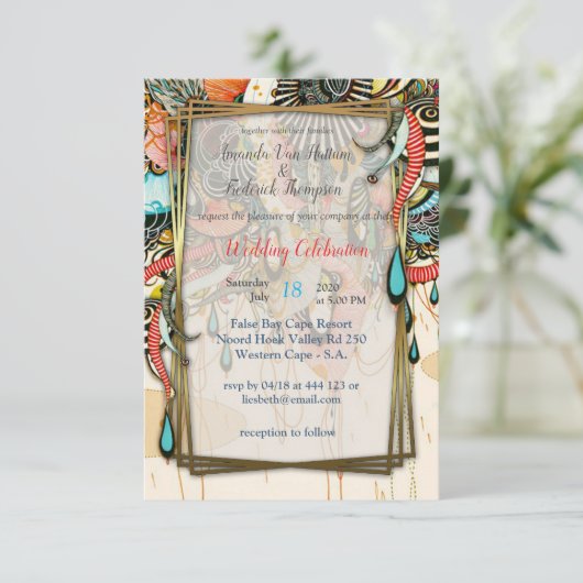 De taal van het licht - Doodling Art Bedankkaart (Staand voorkant)