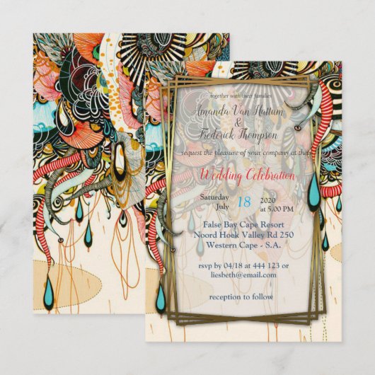 De taal van het licht - Doodling Art Bedankkaart (Voorkant / Achterkant)