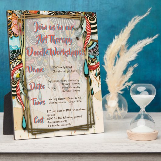 De taal van het licht - Doodling Art Fotoplaat (Zijkant)