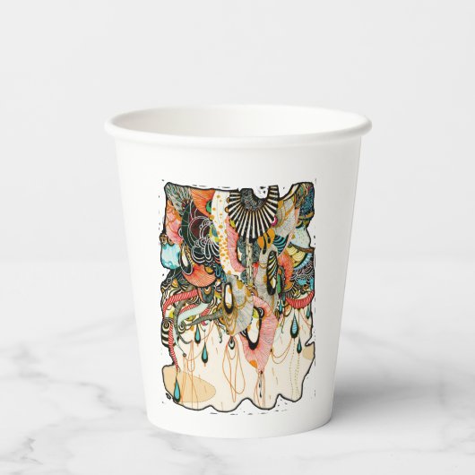 De taal van het licht - Doodling Art Papieren Bekers (Achterkant)