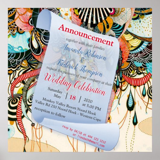 De taal van het licht - Doodling Art Poster (Voorkant)