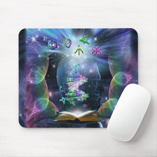 De taal van het licht muismat (Met muis)