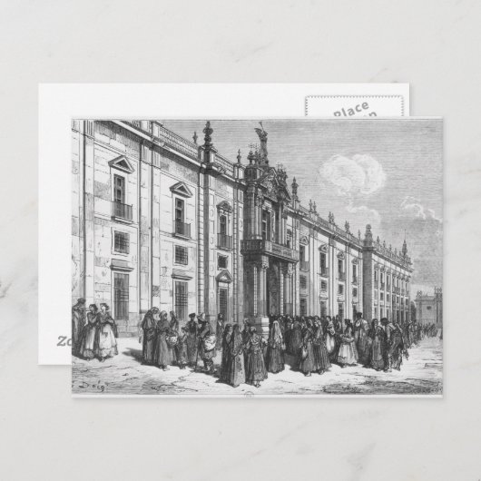 De tabaksfabriek in Sevilla Briefkaart (Voorkant / Achterkant)