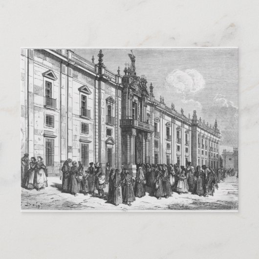 De tabaksfabriek in Sevilla Briefkaart (Voorkant)