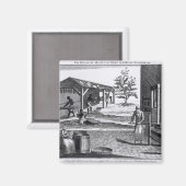 De tabaksfabriek in verschillende takken magneet (Voorkant / Achterkant)