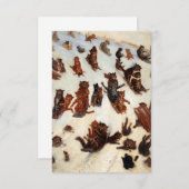 De Tabby Toboggan Club van Louis William Wain Informatiekaartje (Voorkant / Achterkant)