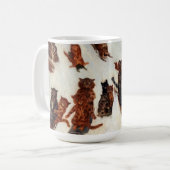 De Tabby Toboggan Club van Louis William Wain Koffiemok (Voorkant links)