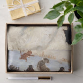 De Tabby Toboggan Club van Louis William Wain Tissuepapier (Geschenk)