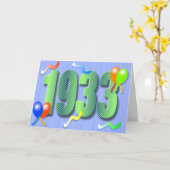 De tachtigste Kaart van de Verjaardag 1933 (Gele Bloem)