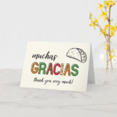 De Taco van Gracias van Muchas dankt zeer u Kaart (Gele Bloem)