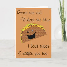 De Taco's van Valentijn Feestdagen Kaart