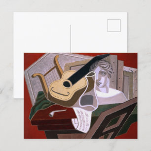 De tafel van de muzikant - Juan Gris Briefkaart