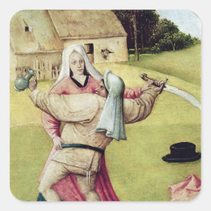 De tafel van de Zeven Dodelijke Zins Vierkante Sticker